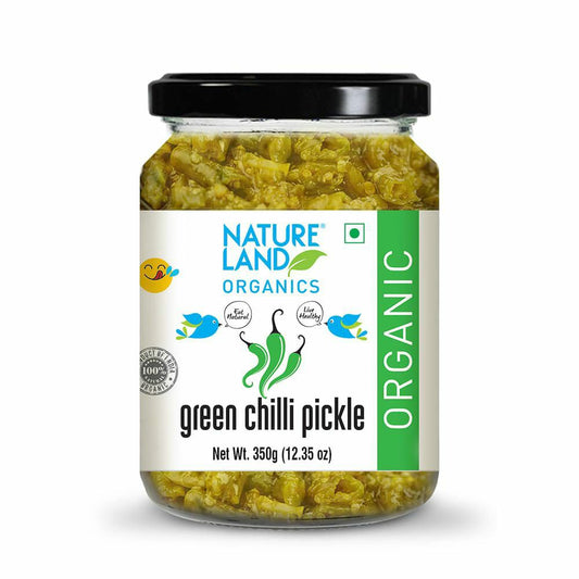 Nature Land Organics Green Chilli Pickle